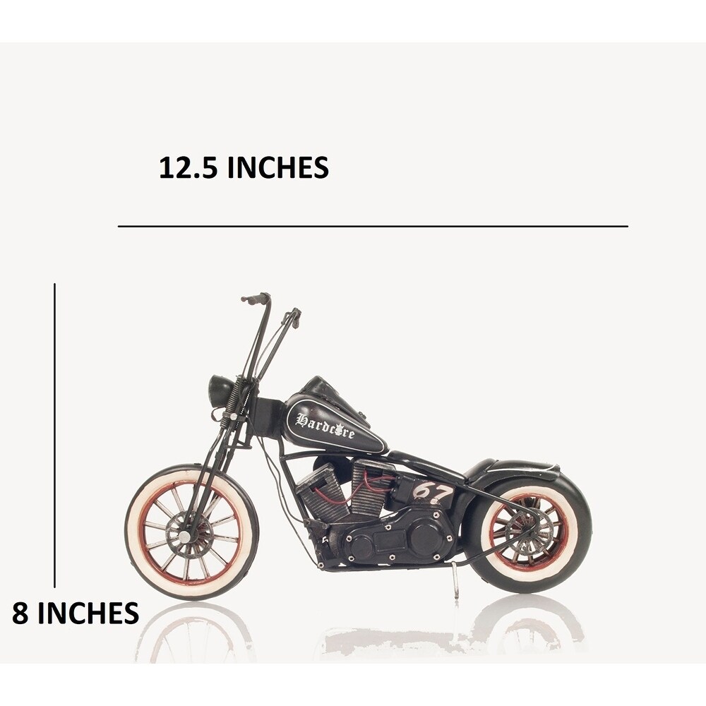 Hardcore 67 Chopper Motorcycle Metal Handmade - Bed Bath & Beyond