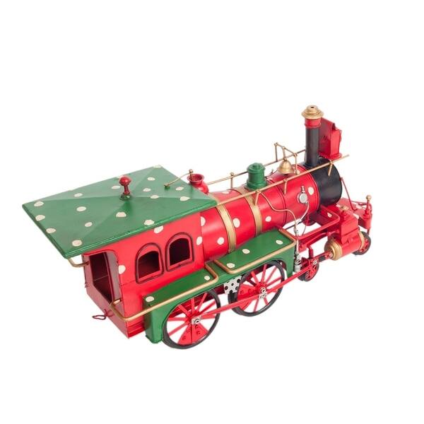 Handmade Tin Christmas Train Model Handmade Tin Christmas Train Model