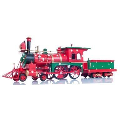 Christmas Train Model Handmade Tin Metal Handmade