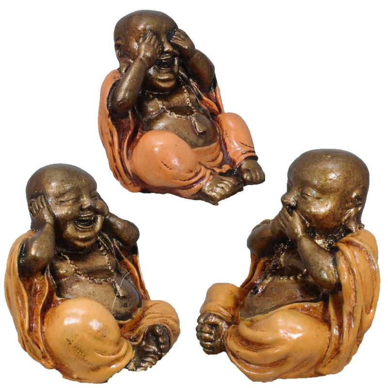 Three Wise Buddhas Figurine Set