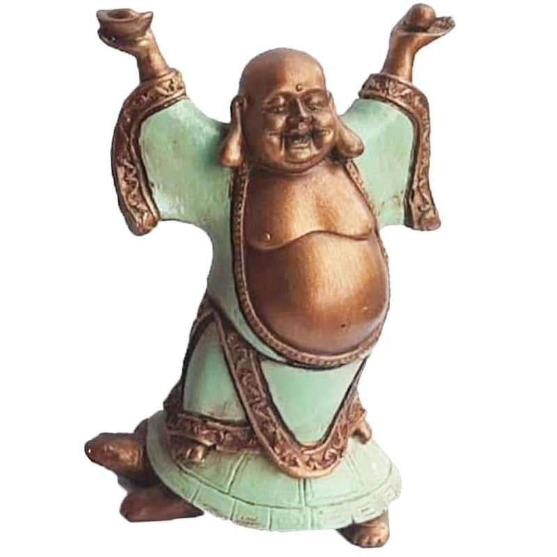 Happy Buddha Stand Figurine 2 - 9"