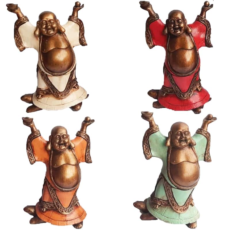 Happy Buddha Stand Figurine 2 - 9"