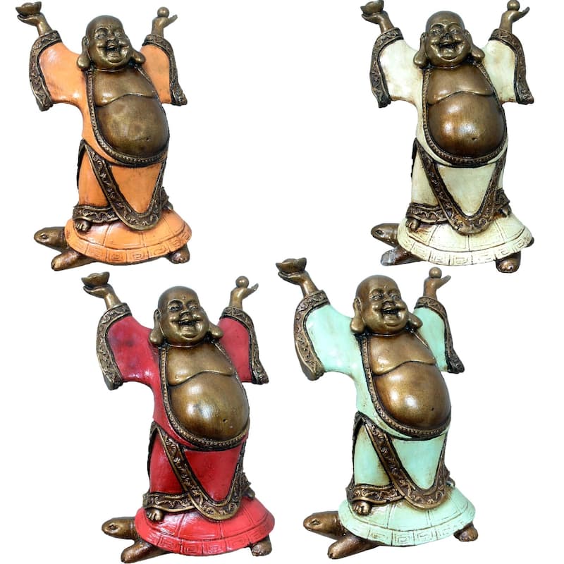 Happy Buddha Stand Figurine 2 - 9"