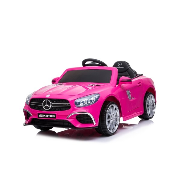 pink mercedes kid car