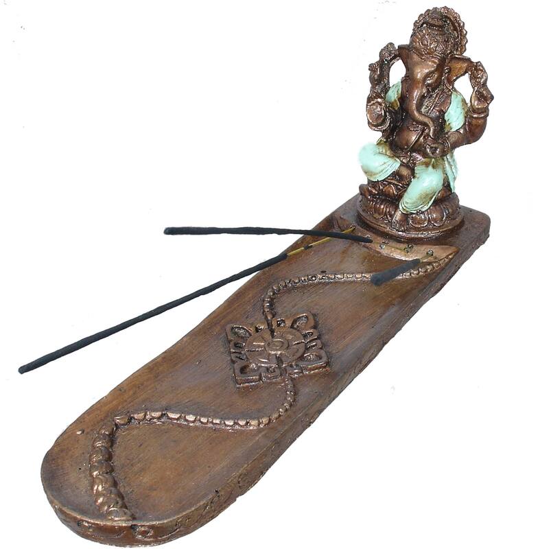 Incense Holder Ganesha - 12" - Jade