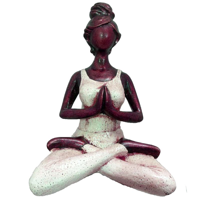 Yoga Woman Figurine - 10" - Off-White
