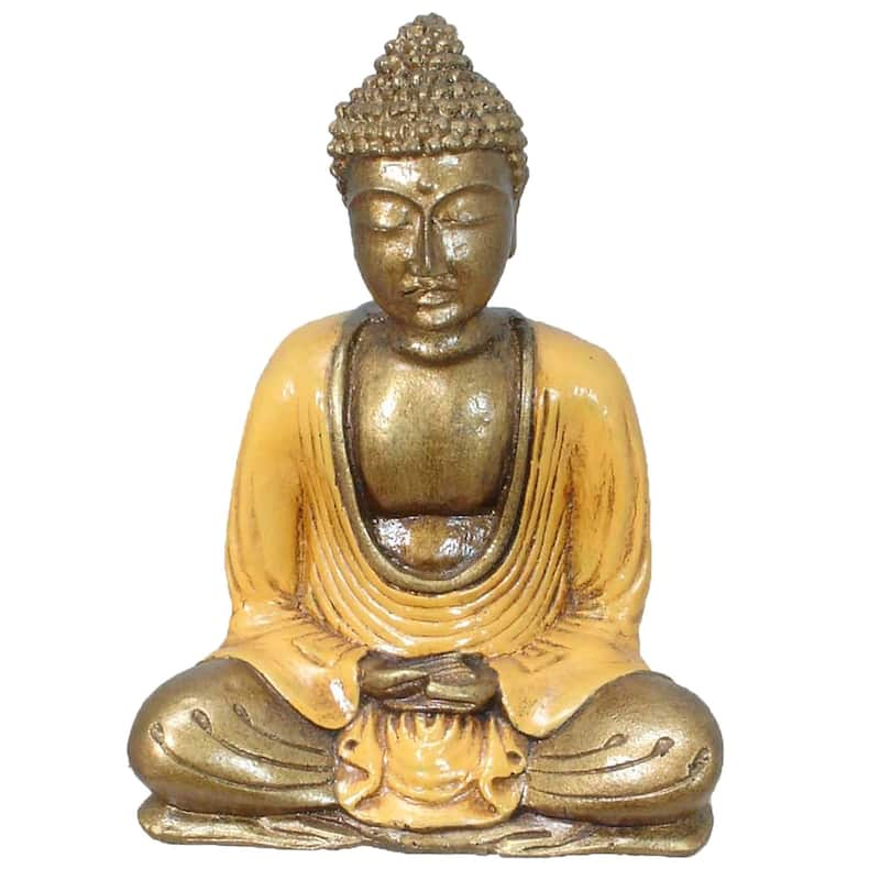 Buddha Ganti Meditation Figurine - 7" - Orange