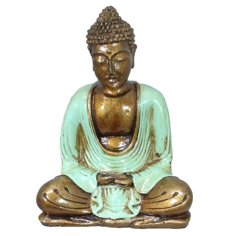 Buddha Ganti Meditation Figurine - 7" - Jade