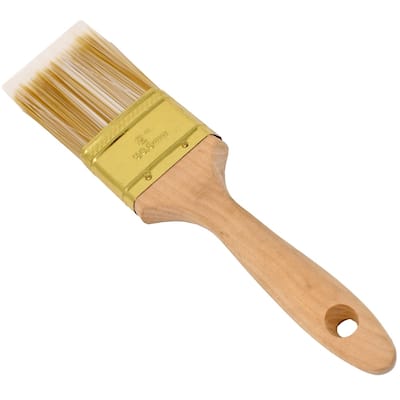 ALEKO Flat-Cut Polyester Paint Brush with Wooden Handle - 2 Inches for Home Exterior or Interior - 2 Inches