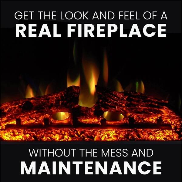 Shop Cambridge Sienna 34 In Electric Fireplace Heater With Slate