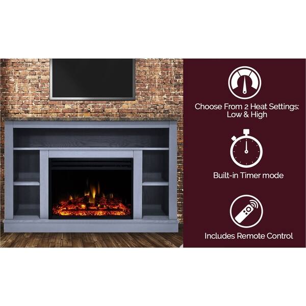Shop Cambridge Seville Electric Fireplace Heater With 47 In Blue