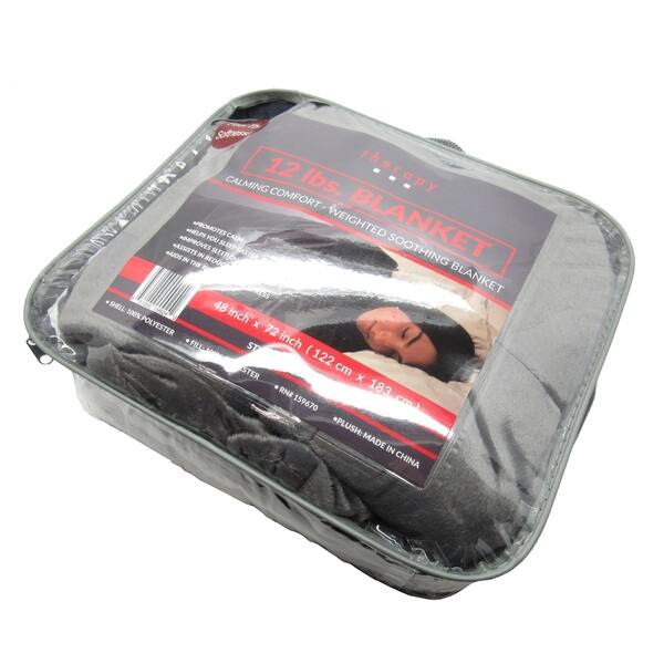 Shop Therapy 12lb Calming Comfort Weighted Soothing Blanket Taupe