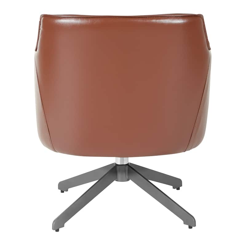 Faux Leather Guest Chair with Swivel