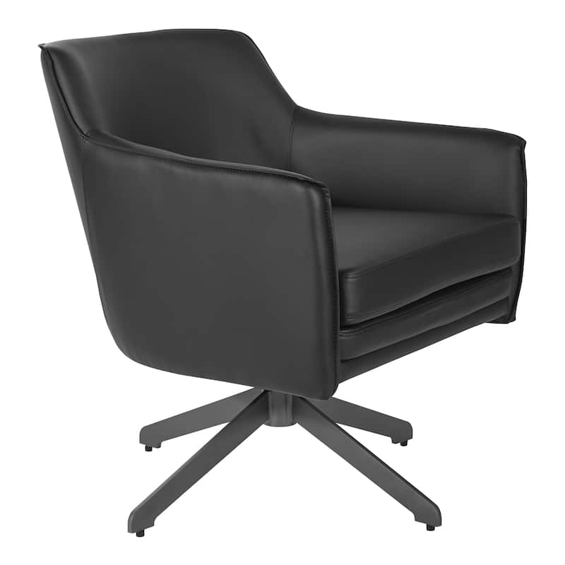 Faux Leather Guest Chair with Swivel