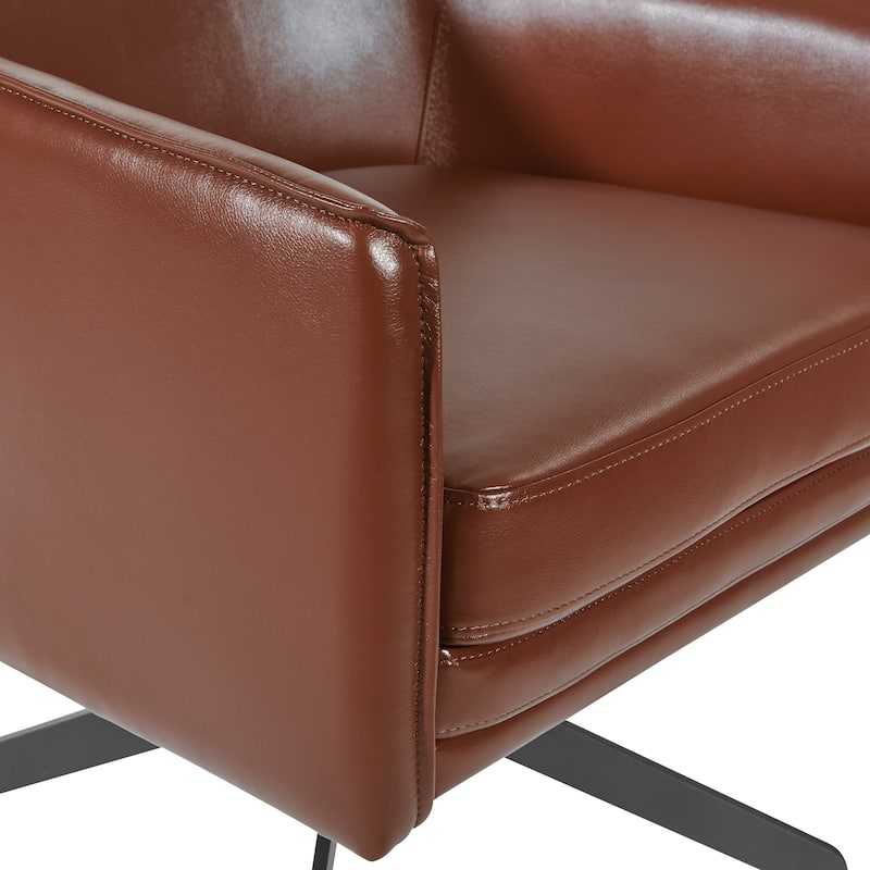 Faux Leather Guest Chair with Swivel