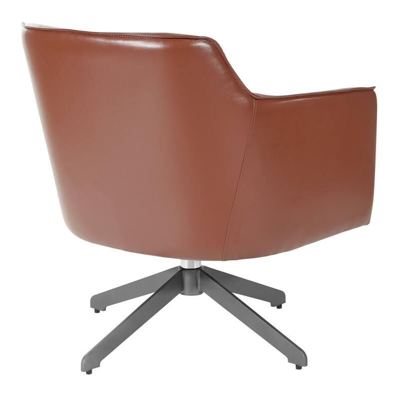 Faux Leather Guest Chair with Swivel