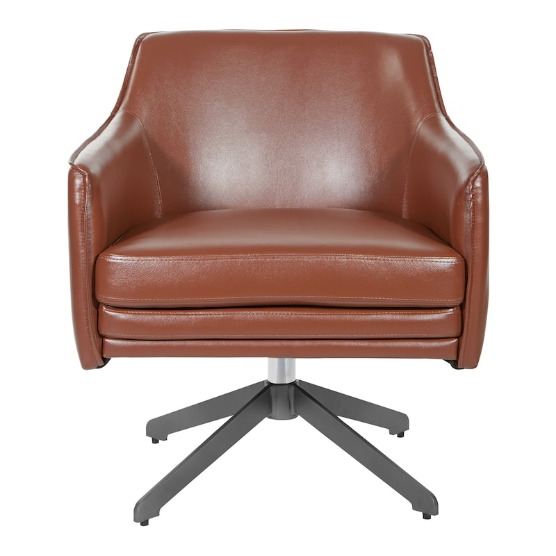Faux Leather Guest Chair with Swivel