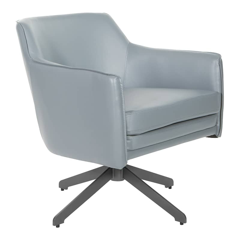 Faux Leather Guest Chair with Swivel