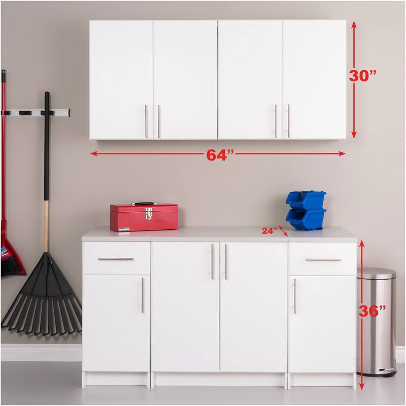 Prepac Elite Set B 5-piece Storage Cabinet Set - 64" W x 89" H x 24" D - 64" W x 89" H x 24" D