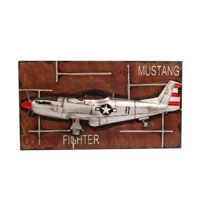 1943 Mustang P-51 Fighter 3D Model Painting Frame