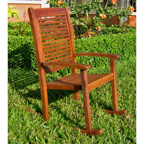 International Caravan Acacia Contemporary Style Rocking Chair