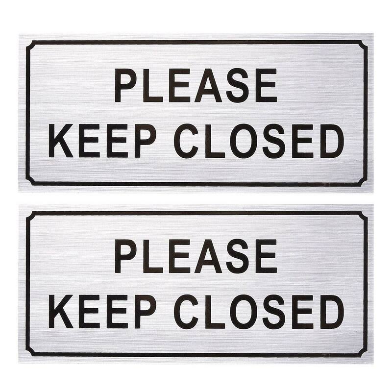 Juvale 2-Pack Please Keep Closed Gate Signs Property for Business Home - 7.87" x 3.6"
