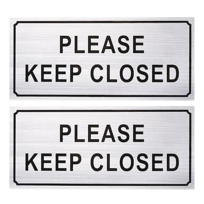 Juvale 2-Pack Please Keep Closed Gate Signs Property for Business Home - 7.87" x 3.6"