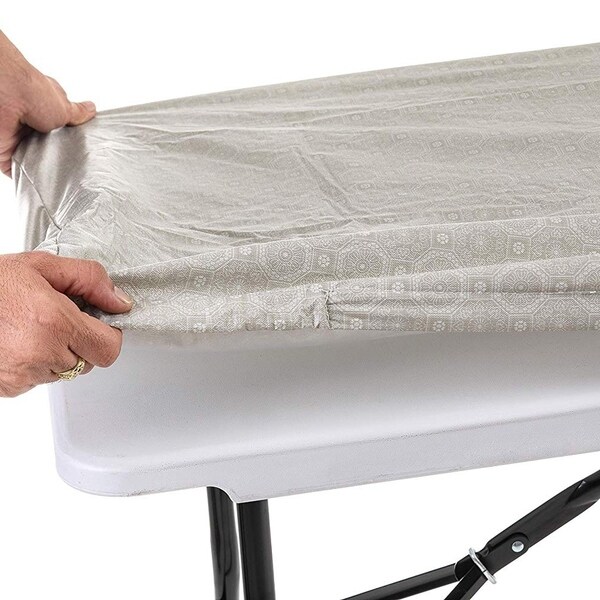 Fitted Rectangular Table Cloth for Folding Table 36" x 96" Modern