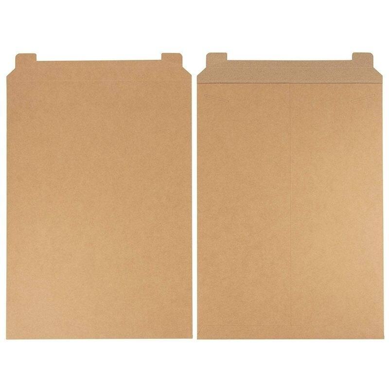 Stockroom Plus 25 Pack Rigid Mailers That Stay Flat, Brown Cardboard Envelopes, 13x18 In