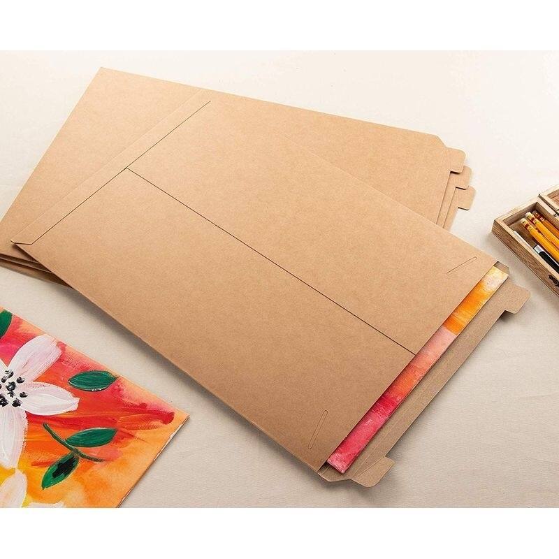 Stockroom Plus 25 Pack Rigid Mailers That Stay Flat, Brown Cardboard Envelopes, 13x18 In