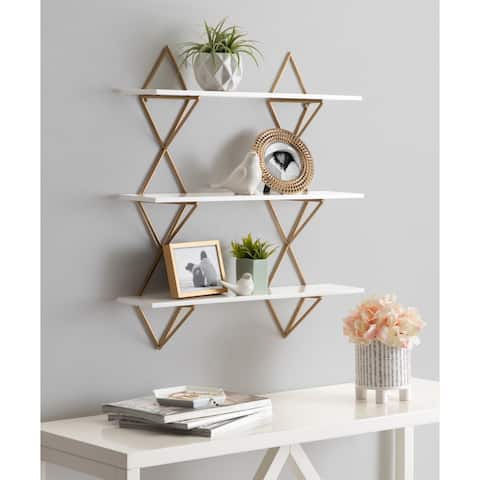 Kate and Laurel Islay Modern Floating Wall Shelves - 24x5x25.25