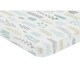 preview thumbnail 2 of 1, Sweet Jojo Designs Blue Grey Tropical Leaf Unisex Fitted Mini Portable Crib Sheet For Mini Crib - Turquoise Green Jungle Sloth