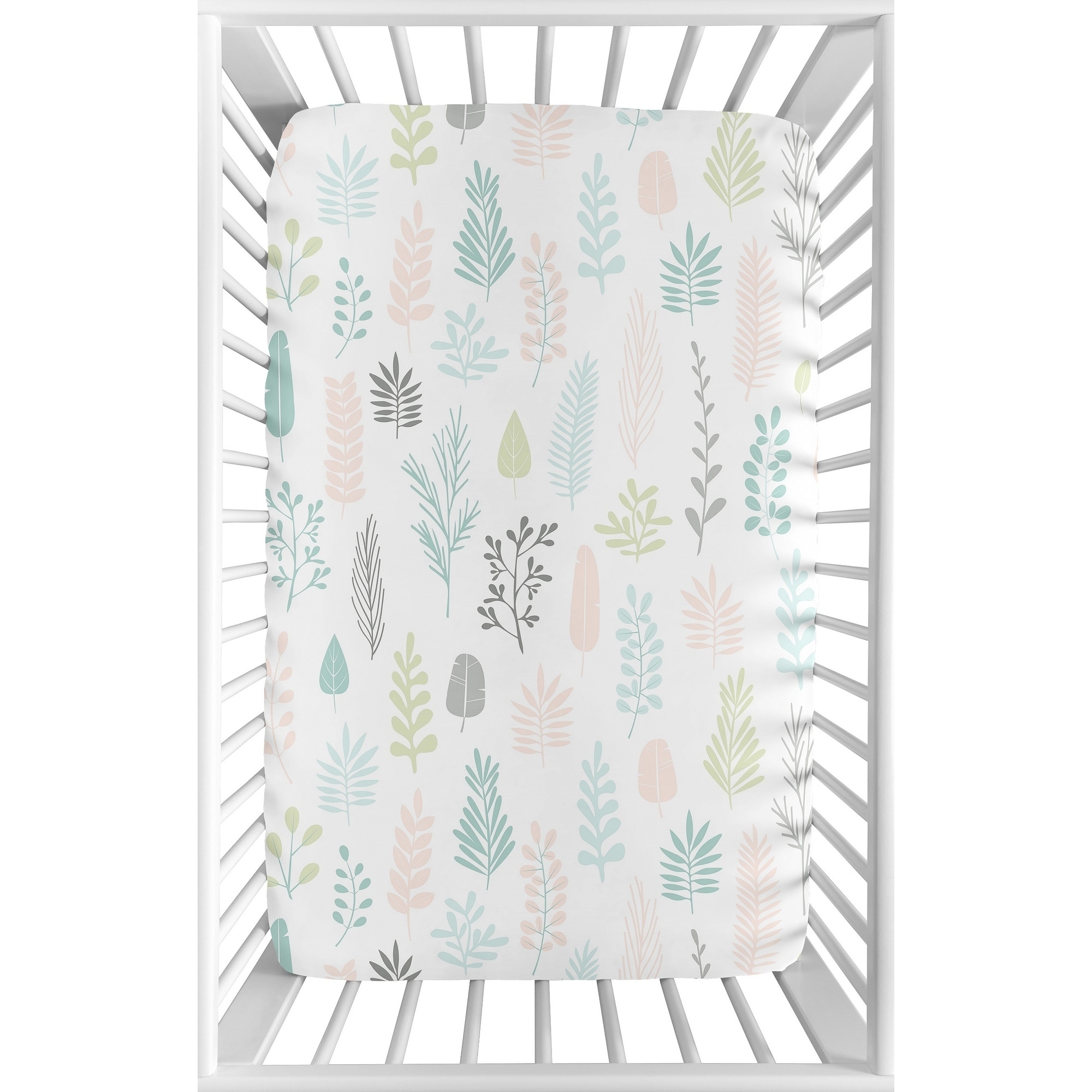 tropical leaf crib sheet