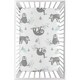 preview thumbnail 1 of 1, Sweet Jojo Designs Blue Grey Jungle Sloth Leaf Unisex Fitted Mini Portable Crib Sheet For Mini Crib - Turquoise Green Rainforest