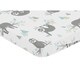 preview thumbnail 3 of 1, Sweet Jojo Designs Blue Grey Jungle Sloth Leaf Unisex Fitted Mini Portable Crib Sheet For Mini Crib - Turquoise Green Rainforest