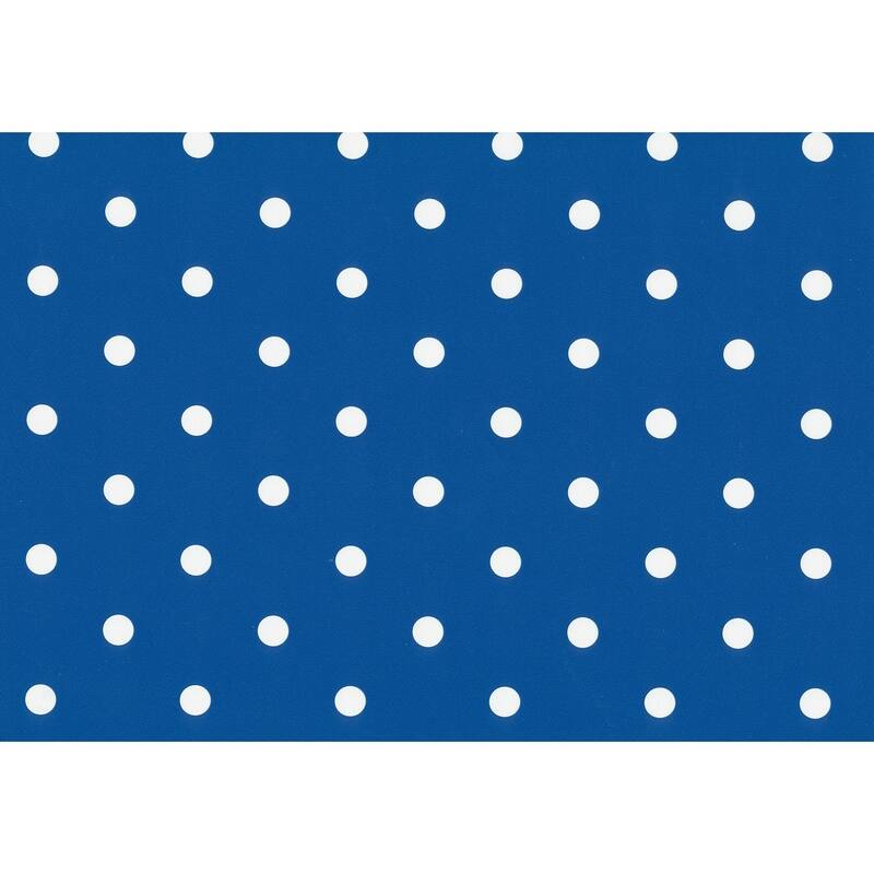 Fablon Polka Dot Blue Adhesive Film