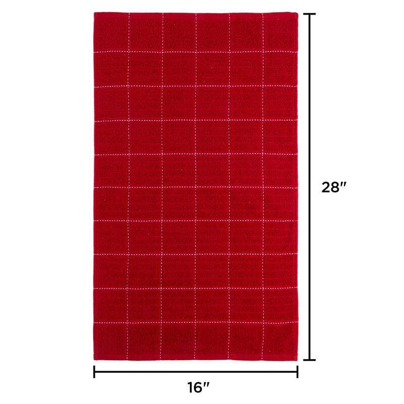 Kitchen Towels- Set of 8- 16Â”x28Â” Absorbent 100% Cotton Hand Towel by Windsor Home