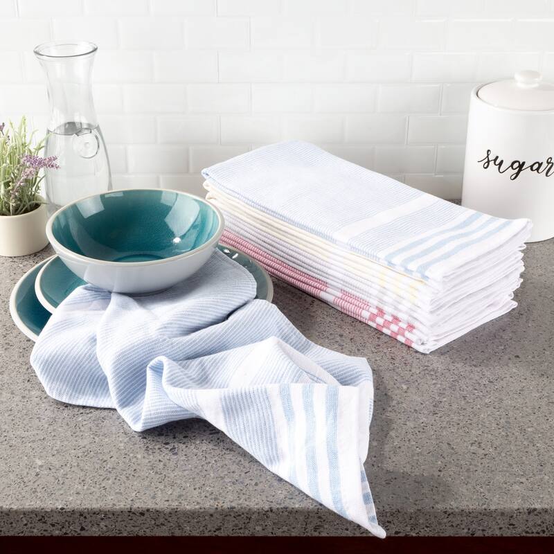 Kitchen Towels- Set of 8- 16Â”x28Â” Absorbent 100% Cotton Hand Towel by Windsor Home