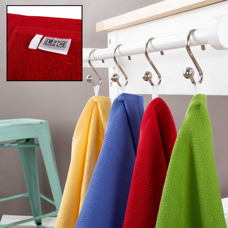 Kitchen Towels- Set of 8- 16Â”x28Â” Absorbent 100% Cotton Hand Towel by Windsor Home