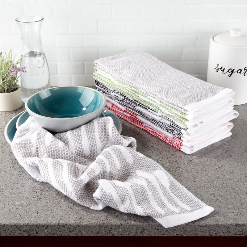 Kitchen Towels- Set of 8- 16Â”x28Â” Absorbent 100% Cotton Hand Towel by Windsor Home