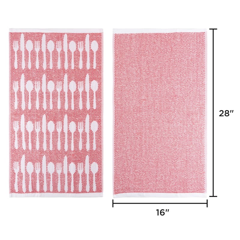 Kitchen Towels- Set of 8- 16Â”x28Â” Absorbent 100% Cotton Hand Towel by Windsor Home