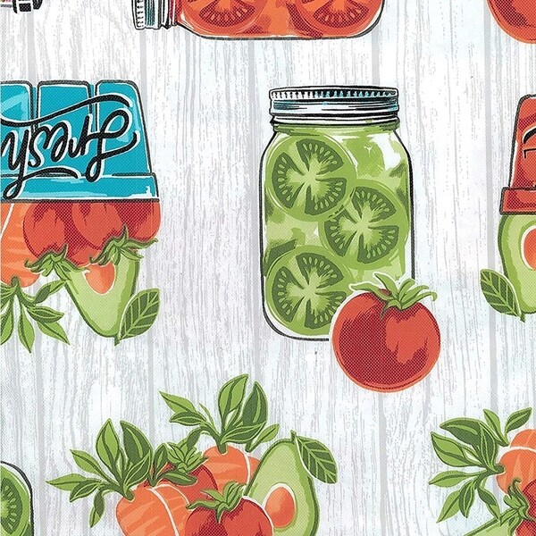 Stitched Edged Flannel Backed Vinyl Drop Tablecloth 54" x 72" Garden to Table