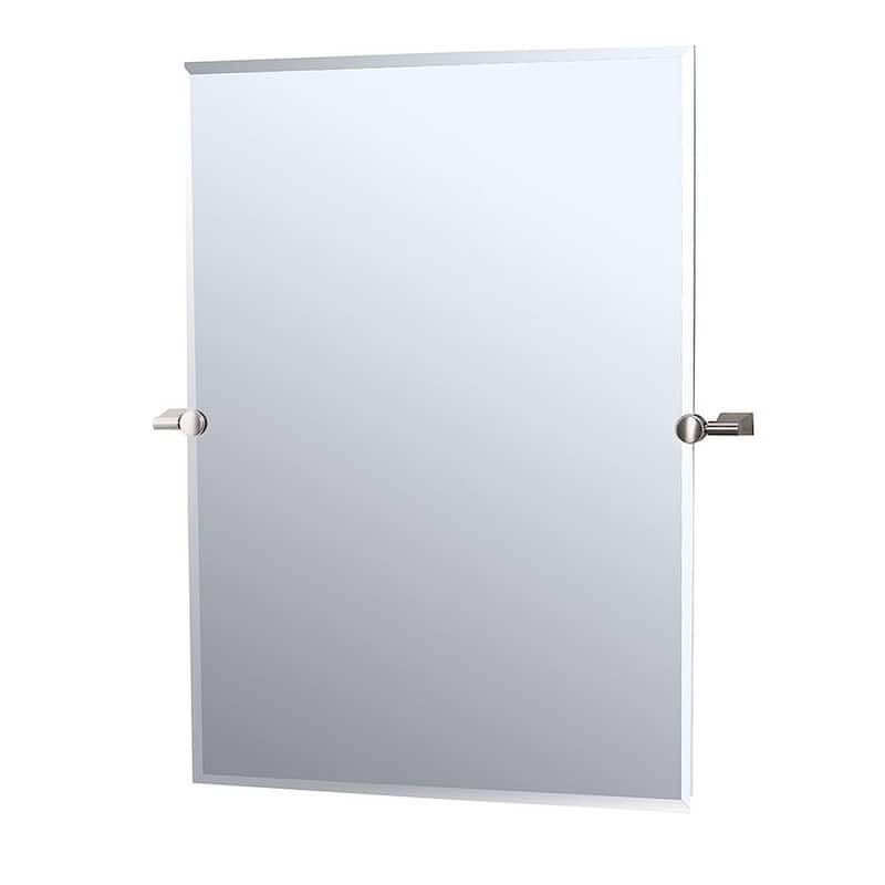 Rectangular Wall Mirror - Satin Nickel