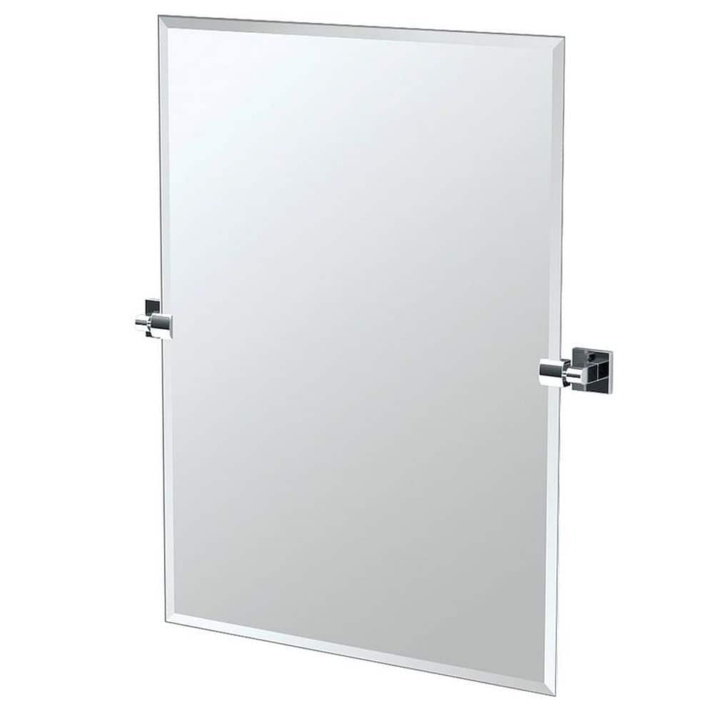 27-1/2in Rectangular Beveled Wall Mounted Mirror with Accents