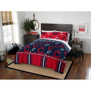 MLB 875 Cleveland Indians Queen Bed In a Bag Set - Overstock - 29903890