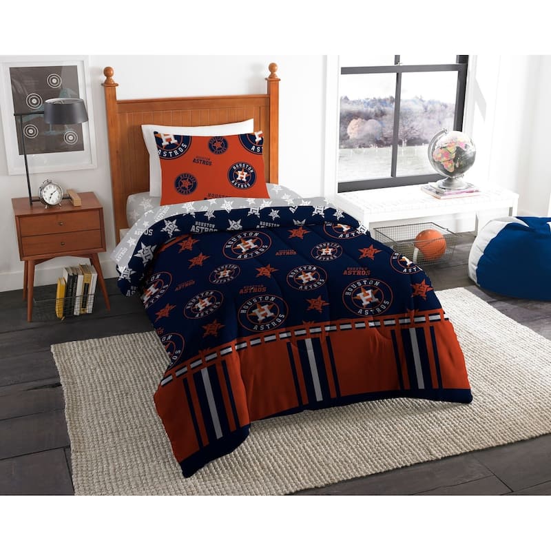 MLB Houston Astros 4-piece Twin Bed In a Bag Set