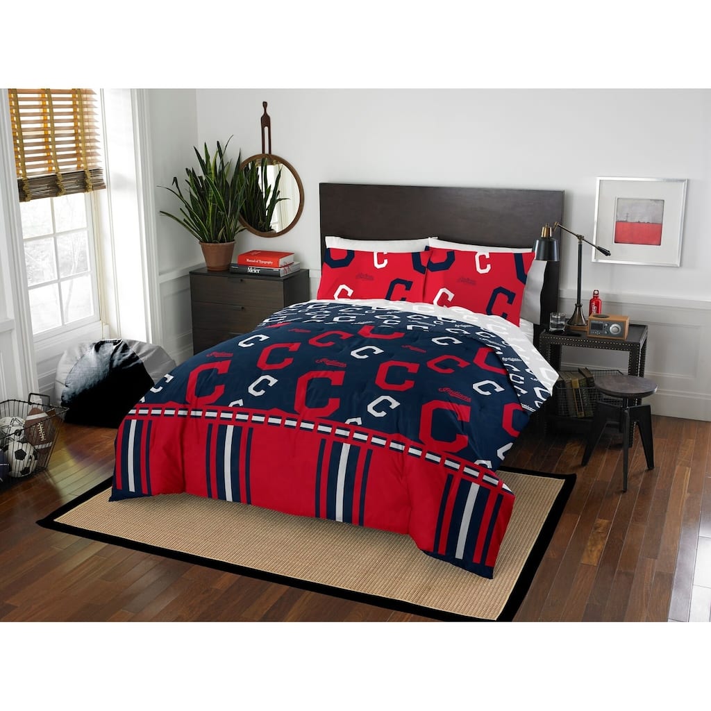 MLB 864 Cleveland Indians Full Bed In a Bag Set