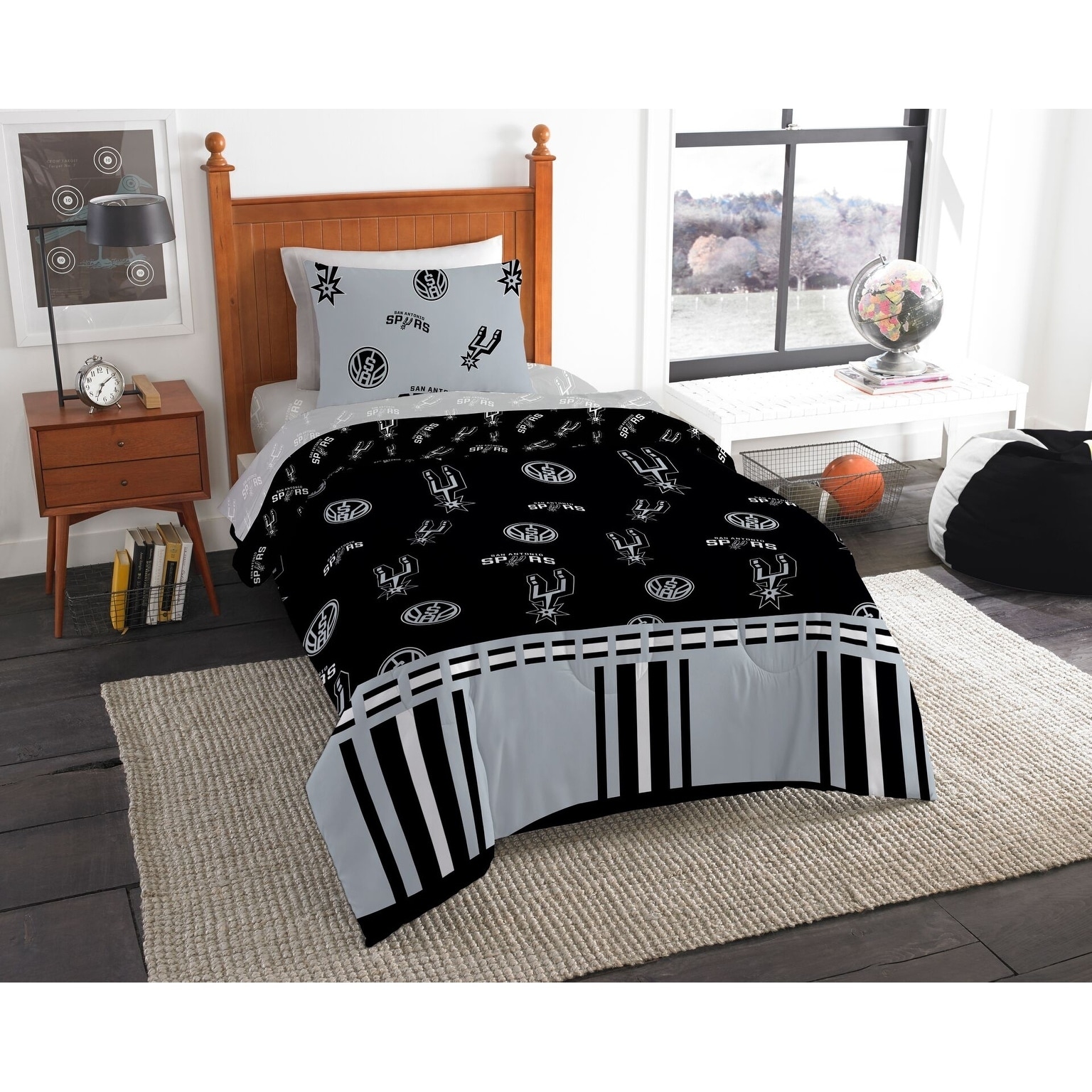 Shop Nba 808 San Antonio Spurs Twin Bed In A Bag Set On Sale