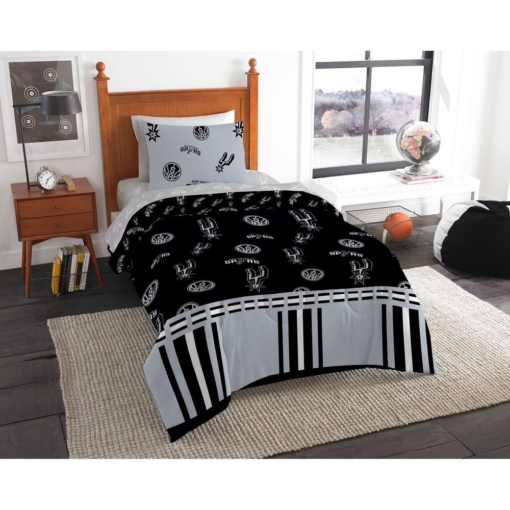 Bed Skirts Home Kitchen Twin Nba San Antonio Spurs Bed Skirt Black