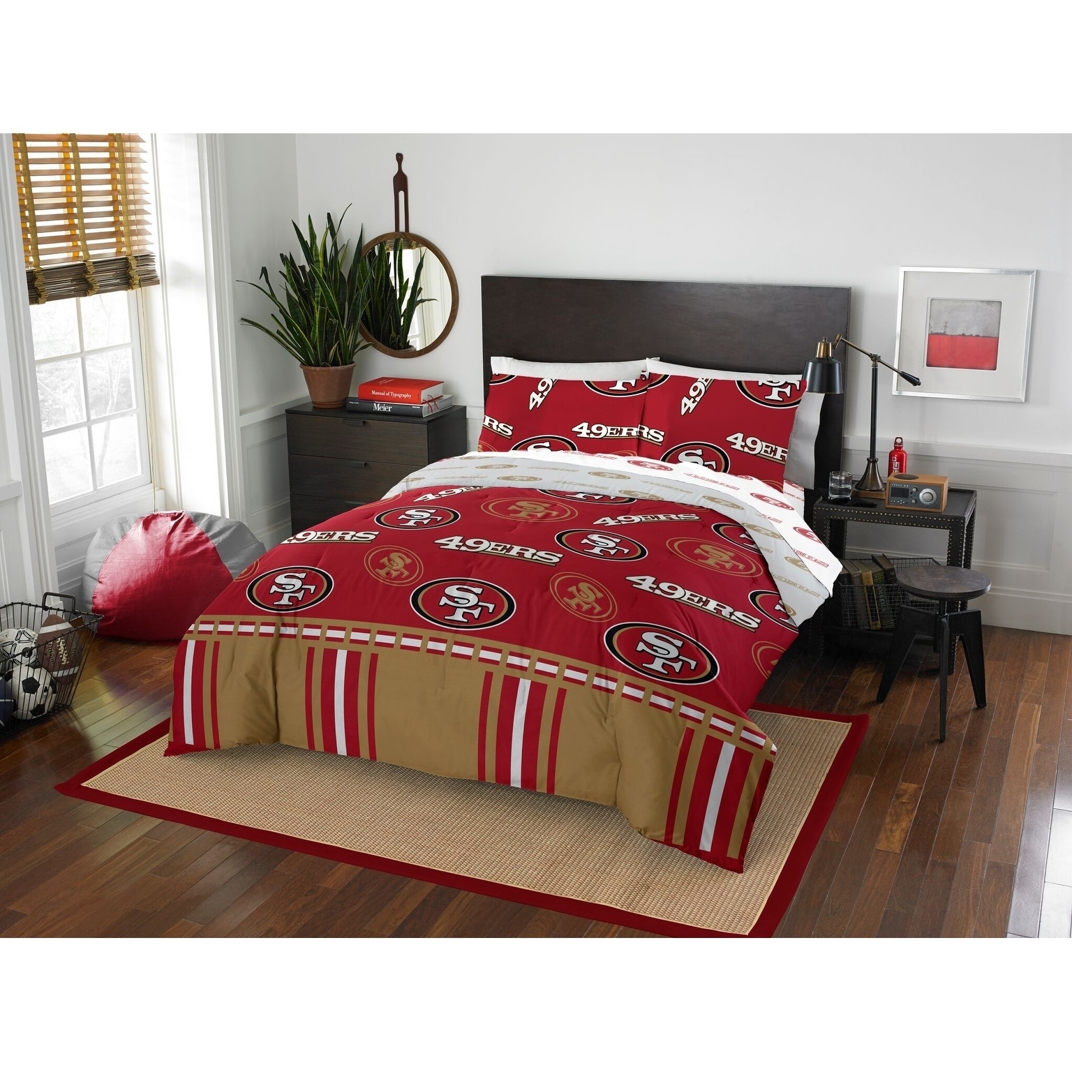 Shop Nfl 875 San Francisco 49ers Queen Bed In A Bag Set On Sale